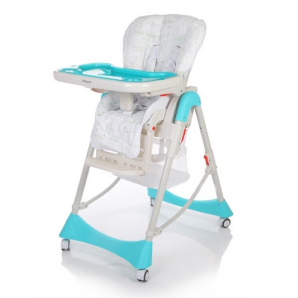 Baby Care, Love Bear - стульчик для кормления со съемной столешницей. Сидение устанавливается в 6-ти положениях по высоте. Наклон спинки и подножки регулируется практически до горизонтального положения. Стульчик легко складывается и устойчив в сложенном виде.